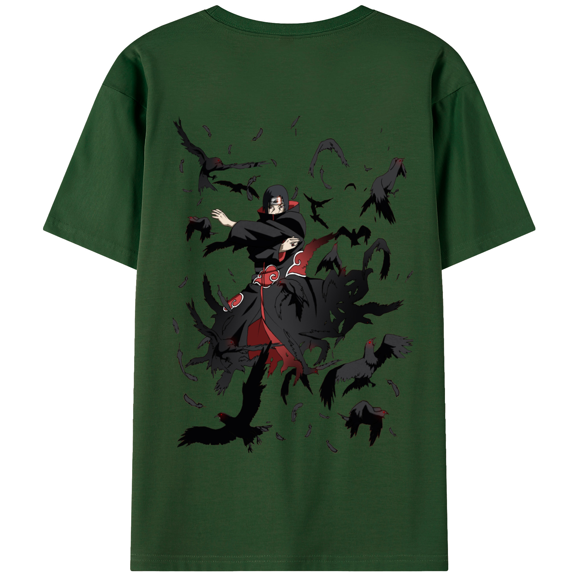 （画像用） NARUTO -ナルト- うちは イタチ Uchiha Itachi 綿100％半袖Tシャツ（背面プリント）